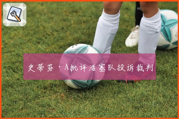 史蒂芬·A批评活塞队投诉裁判